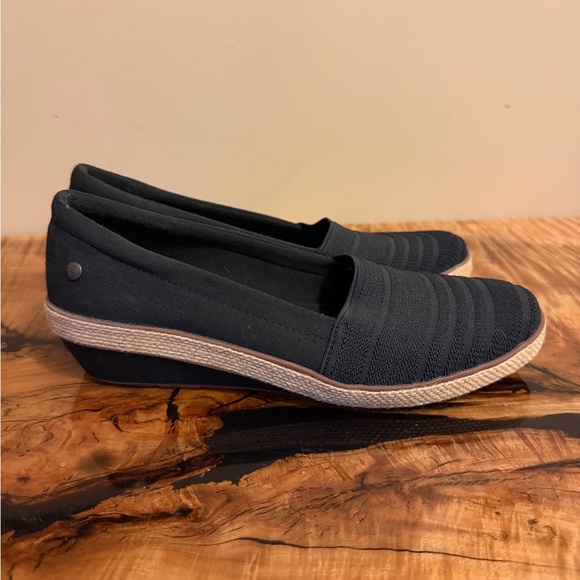 Keds Navy Knit Wedge Loafers - Picture 2 of 6